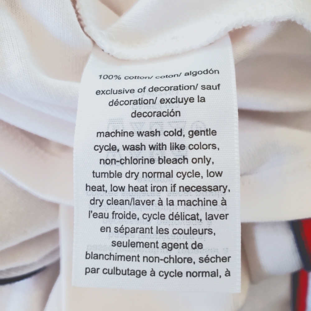 TOMMY HILFIGER Women L White Sleeveless Top Red White Blue Stripe Accent Preppy - Picture 10 of 12
